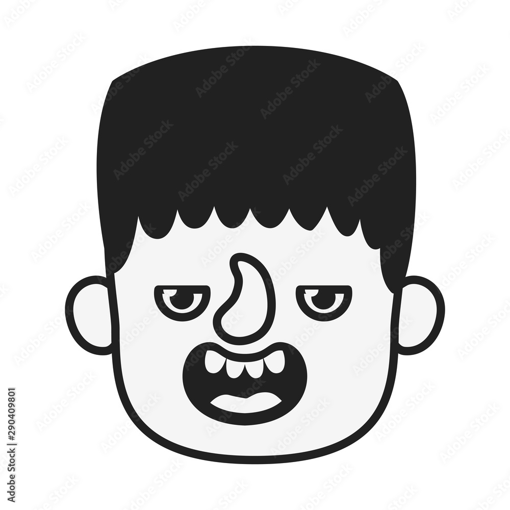 cute little boy head with frankenstein costume cute little boy head with frankenstein costume