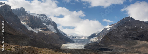 Beautiful Panoramic View of Columbia Icefield during a sunny summer day. Taken in Jasper, Alberta, Canada. © edb3_16
