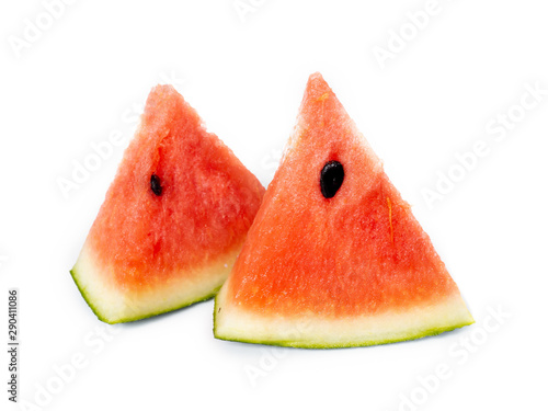 Red watermelon on a white background