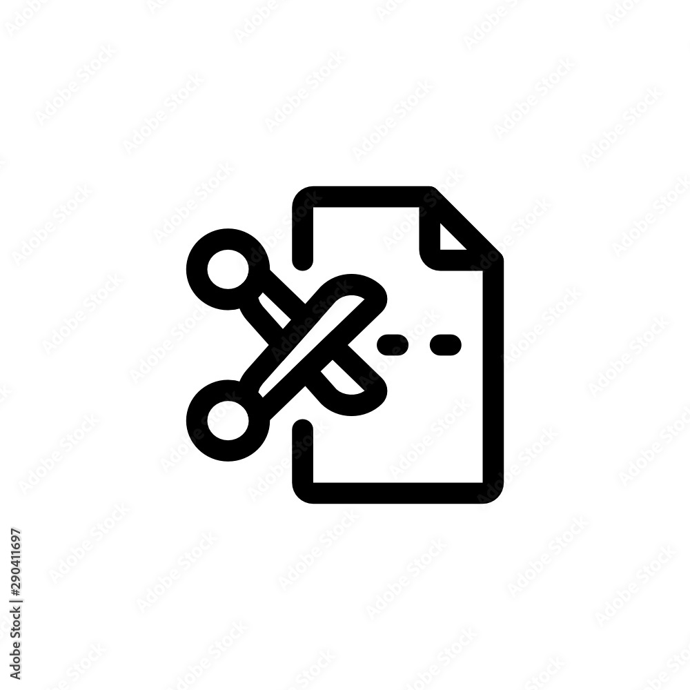 Cut the Folder Icon Outline Vector Cut the Folder Icon Outline Vector
