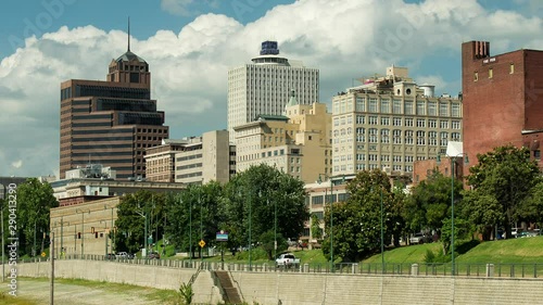 Time lapse of cars driving in downtown Memphis, Tennessee, United States