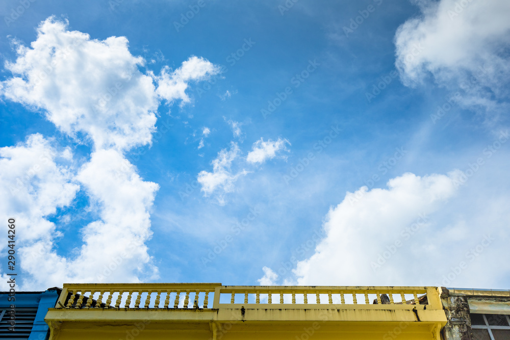 Fototapeta premium Clear Blue sky with Altocumulus cloud. Abstact of Heaven and freedom life