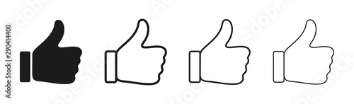 Like vector contour icons. Design Elements for smm, ad, marketing, ui, ux and app. Thumb up line icons. photo