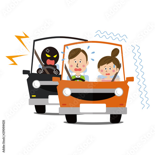 知らない人に煽り運転される夫婦