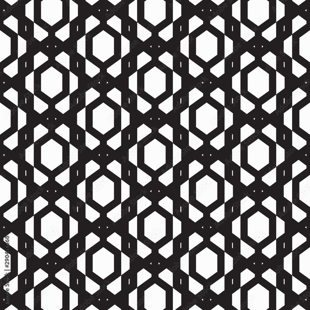 Fototapeta premium Pattern geometry of hexagon background. Pattern is on swatch panel.