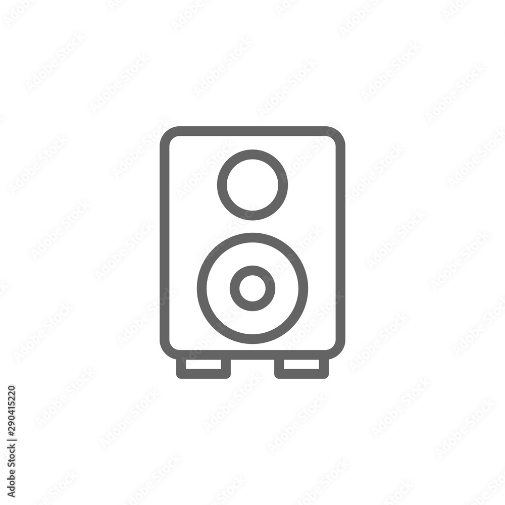 Music, music speaker icon. Element of theater icon. Thin line icon Music, music speaker icon. Element of theater icon. Thin line icon
