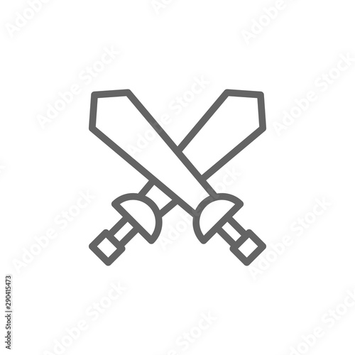 Swords, theater icon. Element of theater icon. Thin line icon