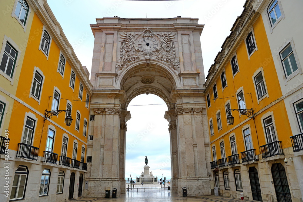  The Praca do Comercio (the famous Commerce Square) in Lisbon, Portugal