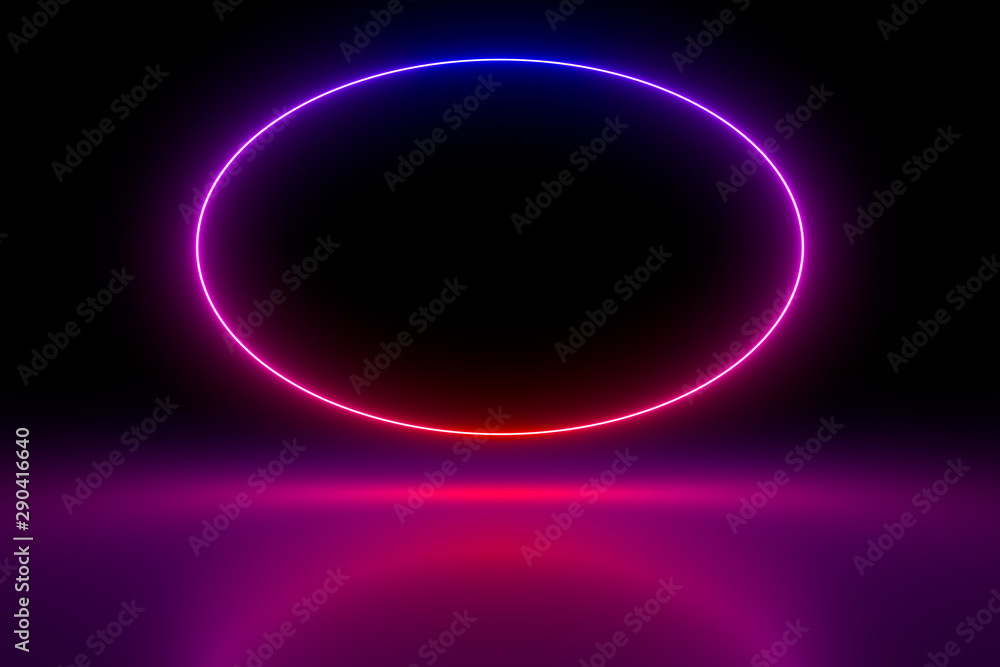 Colored luminous geometric shape on a black background. Colored luminous geometric shape on a black background.