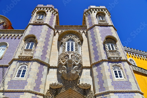 The Pena palace in Sintra, Portugal (Parque e Palacio Nacional da Pena), A UNESCO World Heritage Site.
