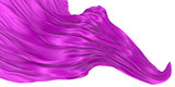 Abstract background of colored wavy silk or satin on white background.