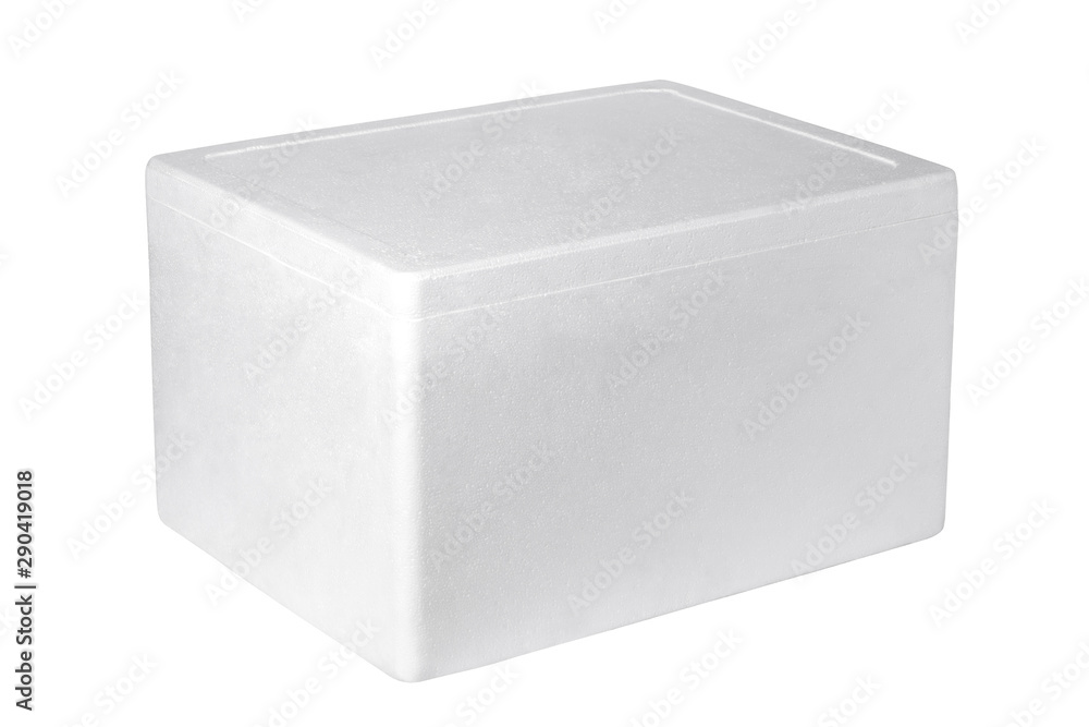 Fototapeta premium Styrofoam box isolated on white background