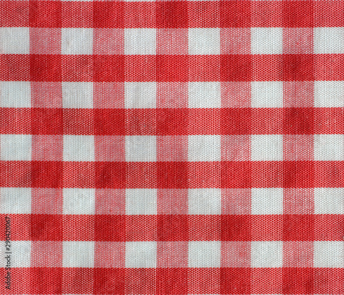Mantel de tela a cuadros rojo y blanco para picnic. Tejido de diseño a cuadros.