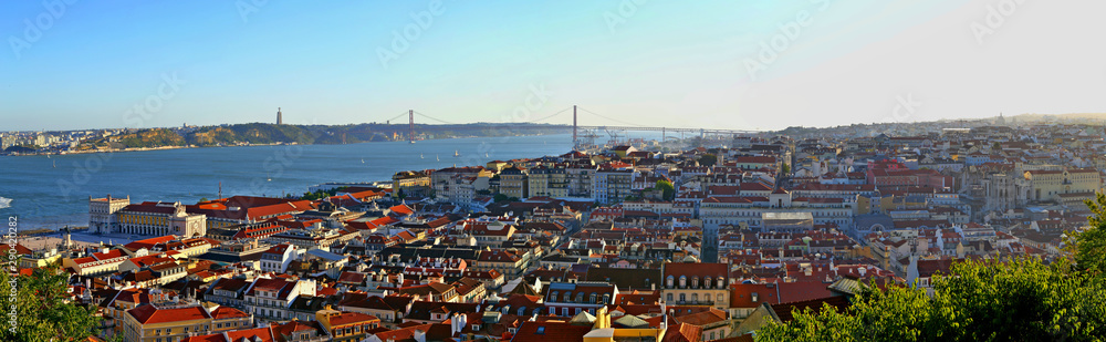 Lisbon Historical Cityscape, view from the old town Alfama, Lisbon Portugal