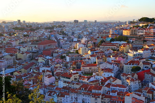 Lisbon Historical Cityscape, view from the old town Alfama, Lisbon Portugal