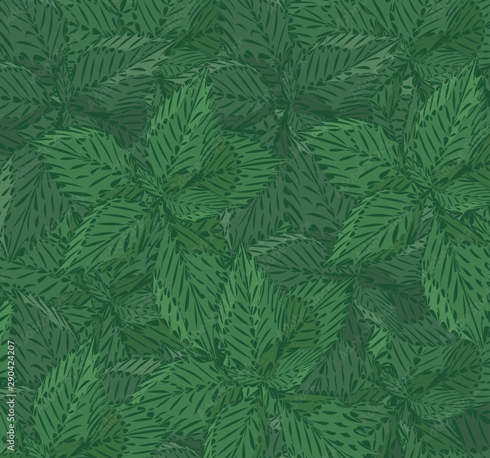 seamless green floral pattern
