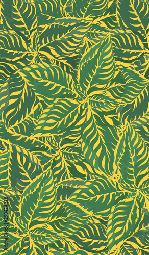 seamless pattern with leaves