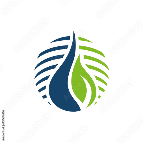 bioenergy logo design vector eco friendly renewable icon symbol illustration photo