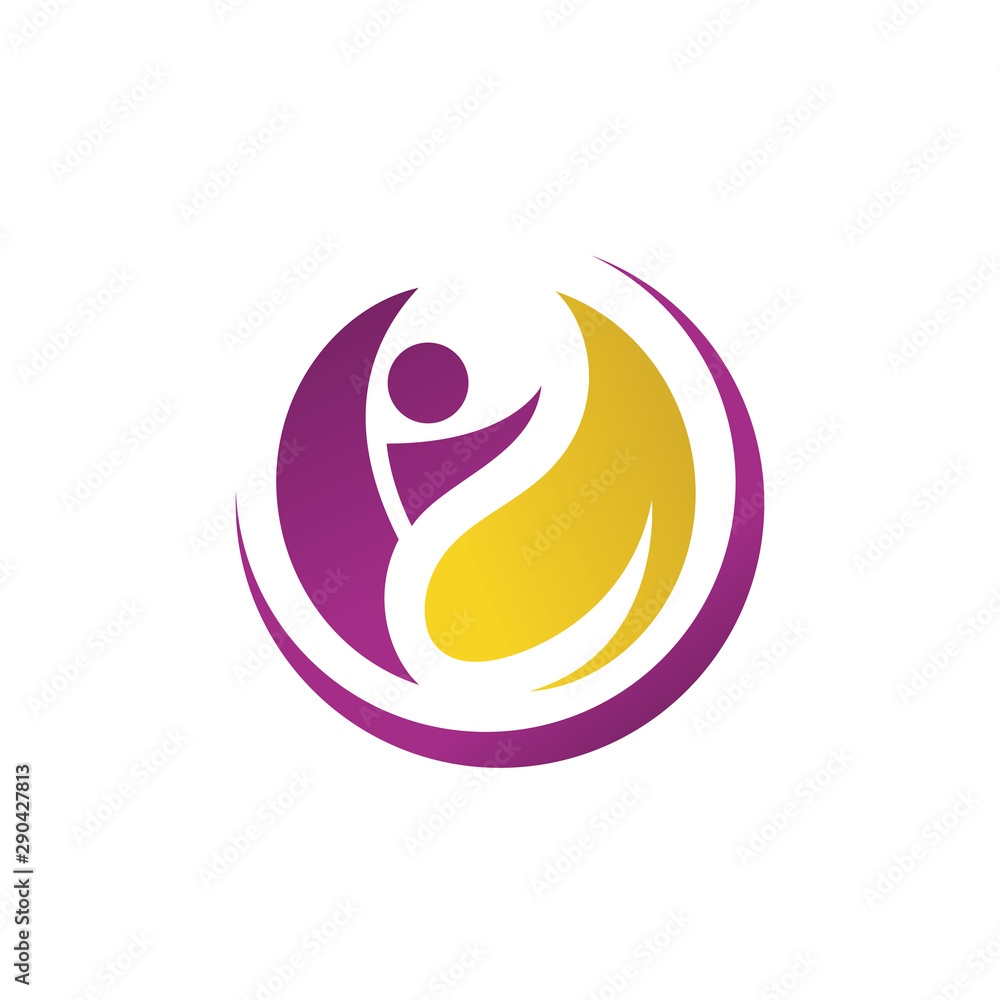 Abstract People Logo design vector Charity Community Healthy Icon Elements Symbol Abstract People Logo design vector Charity Community Healthy Icon Elements Symbol