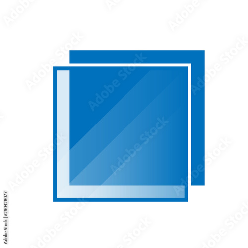 modern shinny border square logo frame on a white background