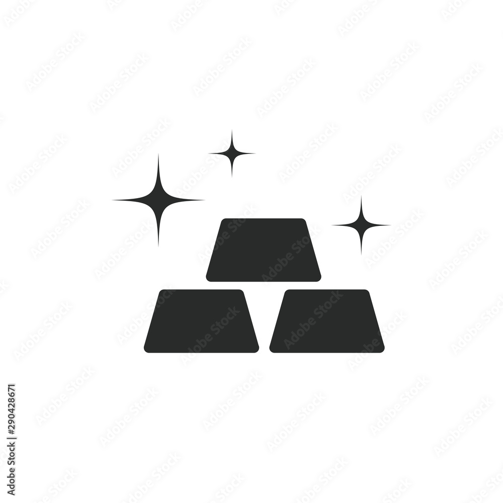 Fototapeta premium gold bar icon vector design template