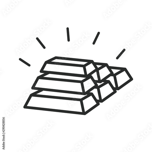 gold bar icon vector design template