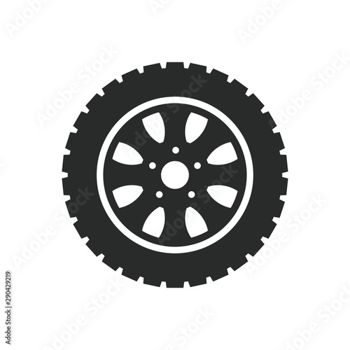car wheels icon vector template