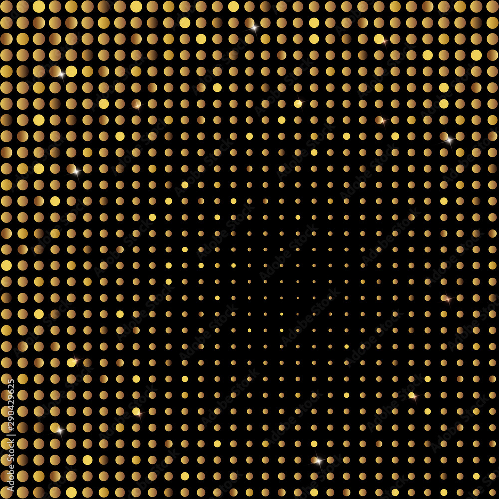Mosaic background of golden glitter Mosaic background of golden glitter