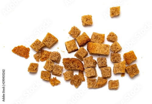 Rye crackers isolated on a white background.
