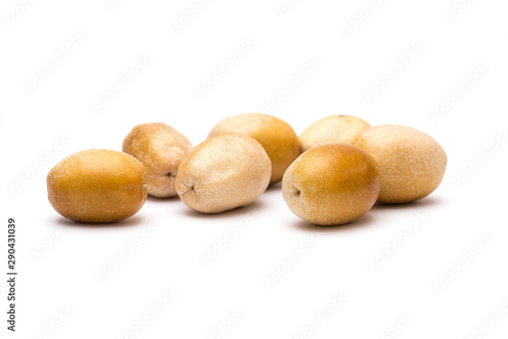 Elaeagnus angustifolia fruits on white background Elaeagnus angustifolia fruits on white background