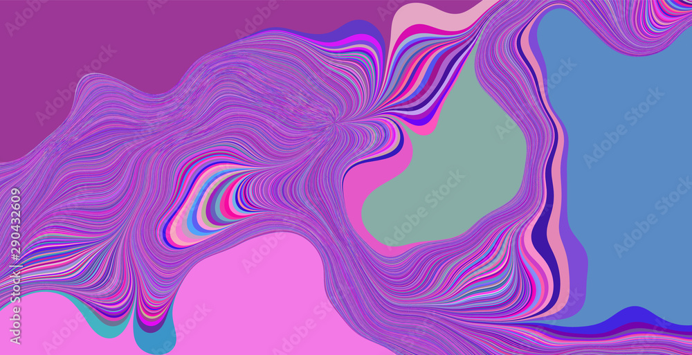 Abstract fluid background. Digital colorful illustration.