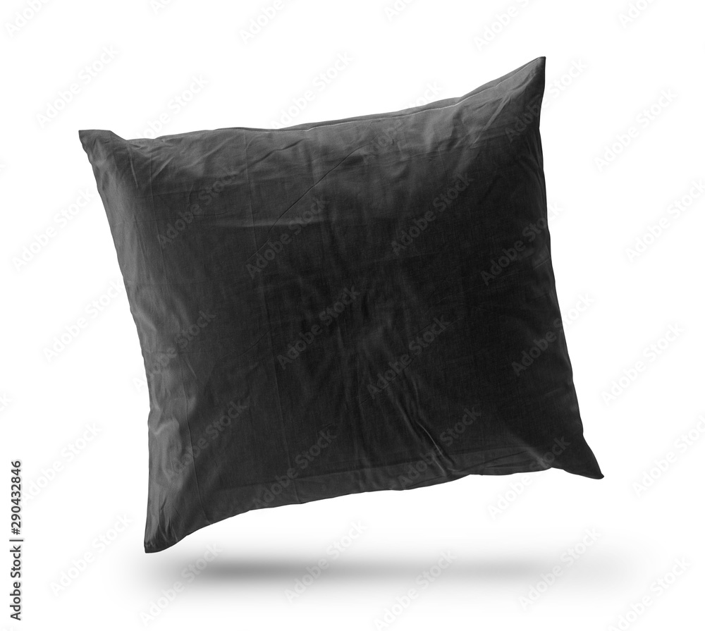 Black pillow isolated