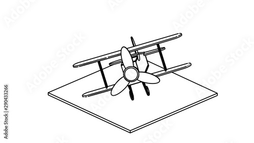 coloring page of the airplane