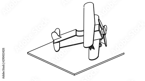 coloring page of the airplane