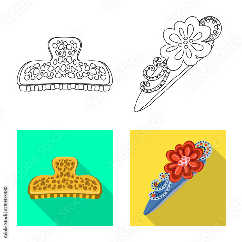 Isolated object of beauty and fashion icon. Collection of beauty and female stock symbol for web.