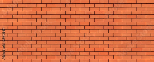 Panoramic red brick wall pattern