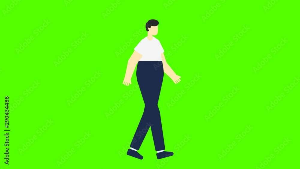 Flat Character Walkcycle. Flat Character Walkcycle.