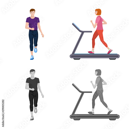 Vector design of sport and winner icon. Collection of sport and fitness stock vector illustration.