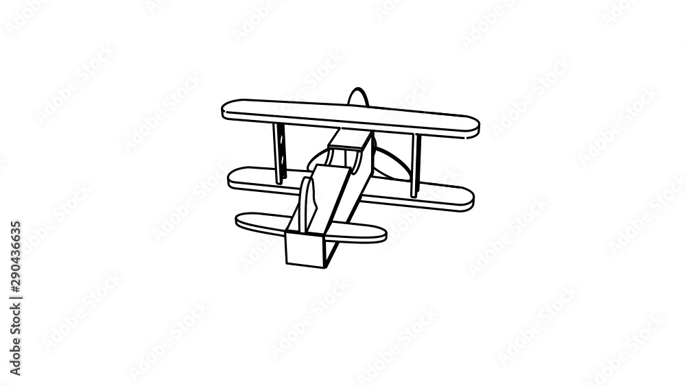 illustration of aeroplane in black white color illustration of aeroplane in black white color
