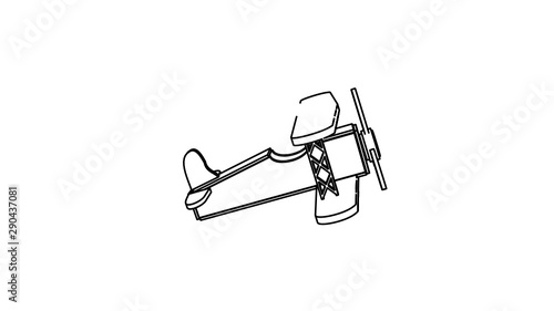 coloring page of the flying aeroplane