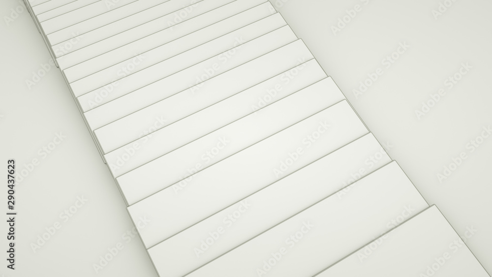 Blank papers are scattered on the table. 3d rendering. illustration Blank papers are scattered on the table. 3d rendering. illustration