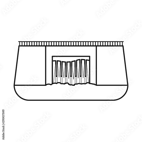 Isolated object of hydro and station logo. Set of hydro and dam vector icon for stock.