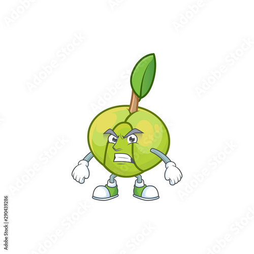 Scream sweet elephant apple cartoon with mascot