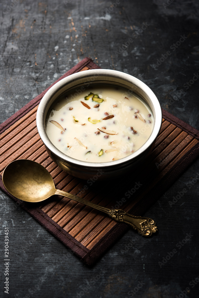 Basundi / Rabri or Rabdi - is a dessert made of condensed milk and dry fruits Basundi / Rabri or Rabdi - is a dessert made of condensed milk and dry fruits