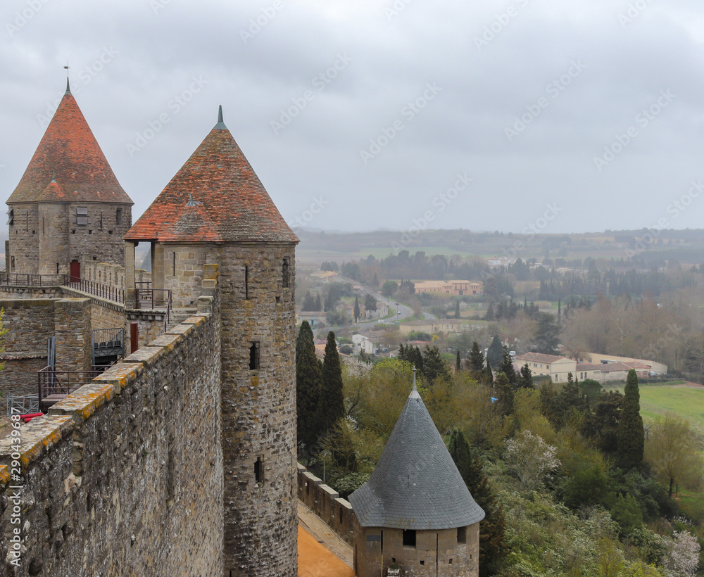 Historic castle of Carcassonne in France