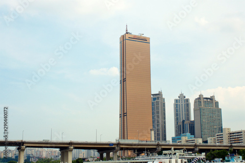 View to 63 building from the Hang river