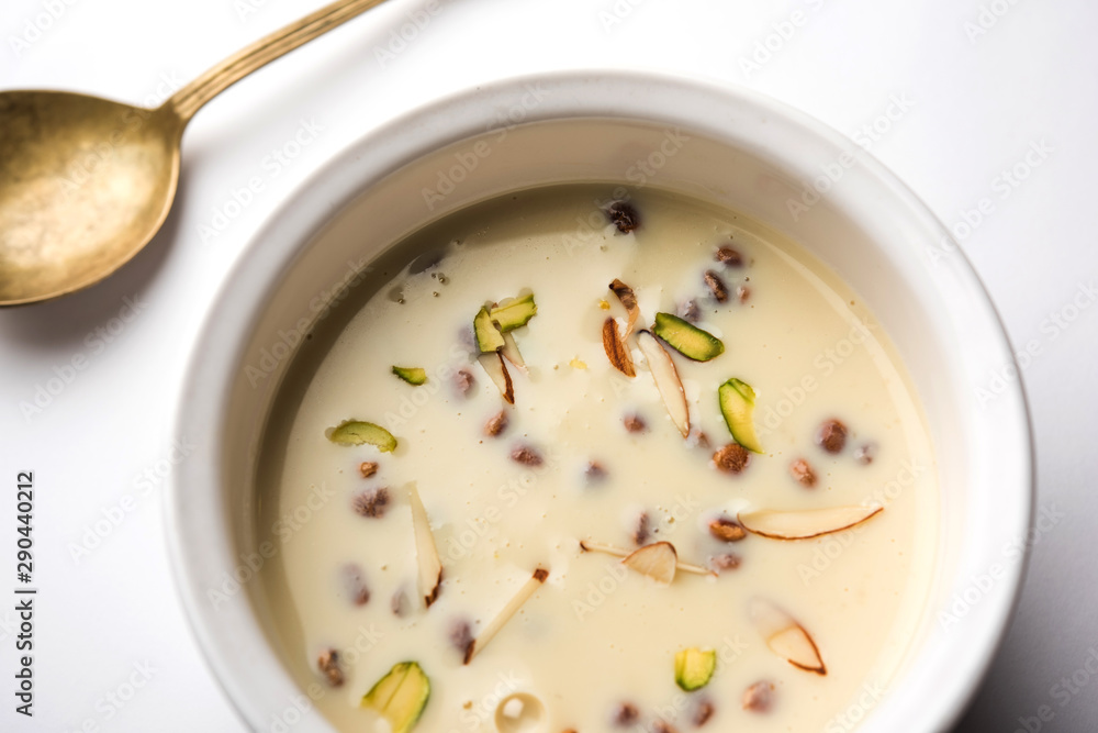 Basundi / Rabri or Rabdi - is a dessert made of condensed milk and dry fruits Basundi / Rabri or Rabdi - is a dessert made of condensed milk and dry fruits