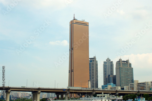 View to 63 building from the Hang river