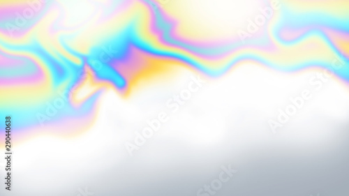 Abstract holographic iridescent composition. White beautiful background. Trendy colors. Vector EPS10 not trace, include mesh gradient