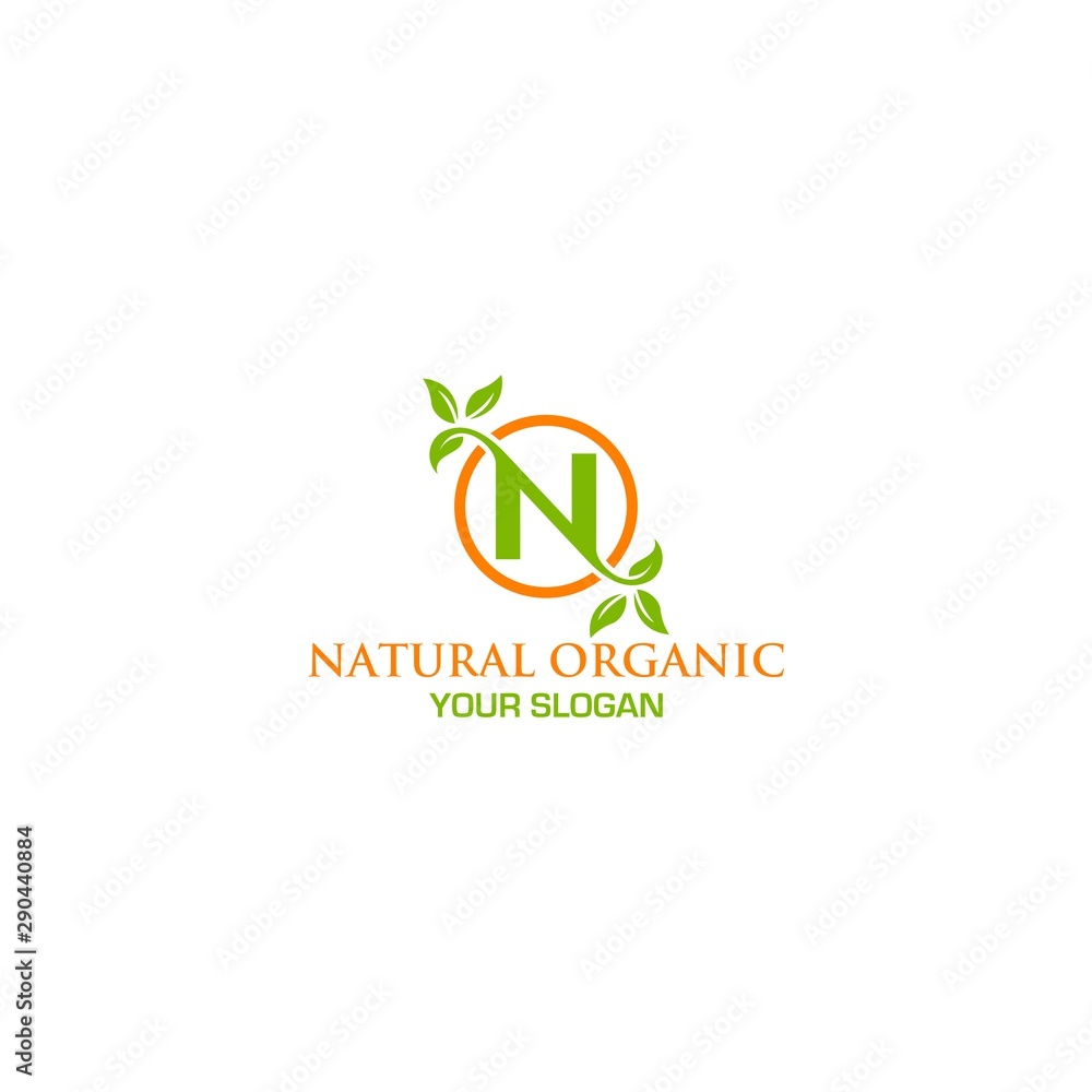 Natural Organic Logo Design Vector Natural Organic Logo Design Vector